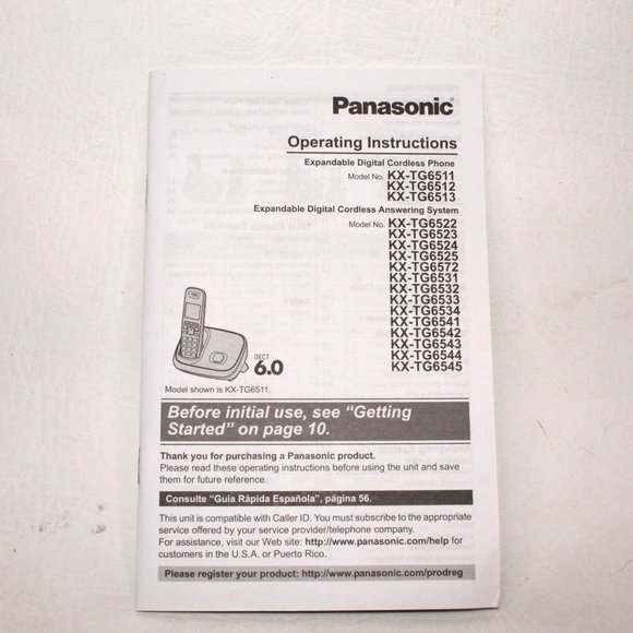Panasonic KXTG6522 Cordless Telephone With Digital Answering Machine 2 Headsets - Picture 9 of 9